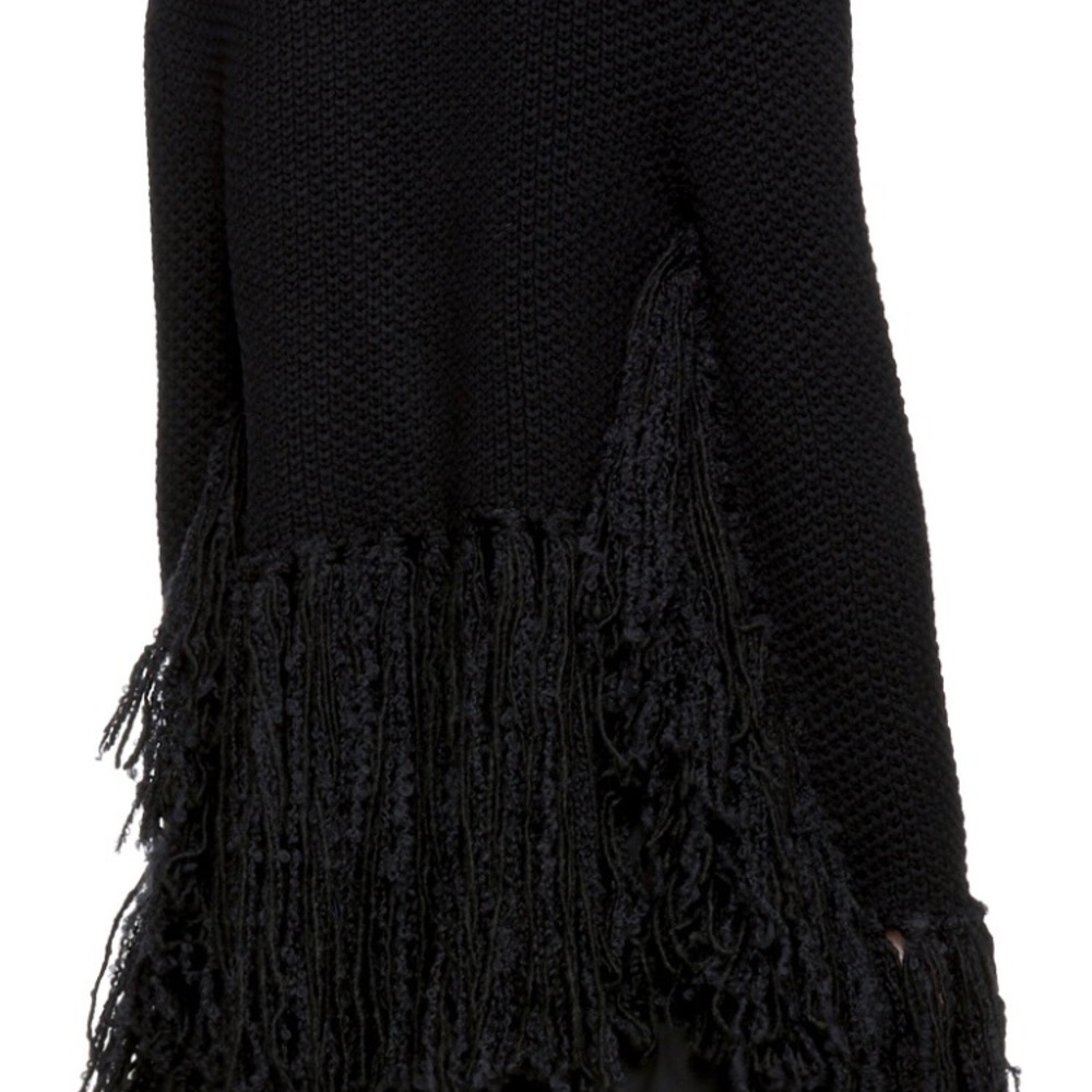 Balmain fringed Sweater coat